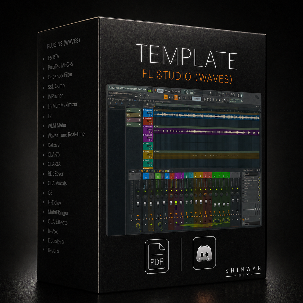 Boîte du produit Template FL Studio Waves de ShinwarMix