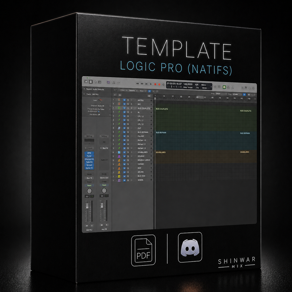 Boîte du produit Template Logic Pro Natifs de ShinwarMix