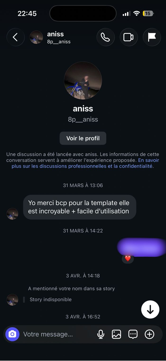 Témoignage d'aniss